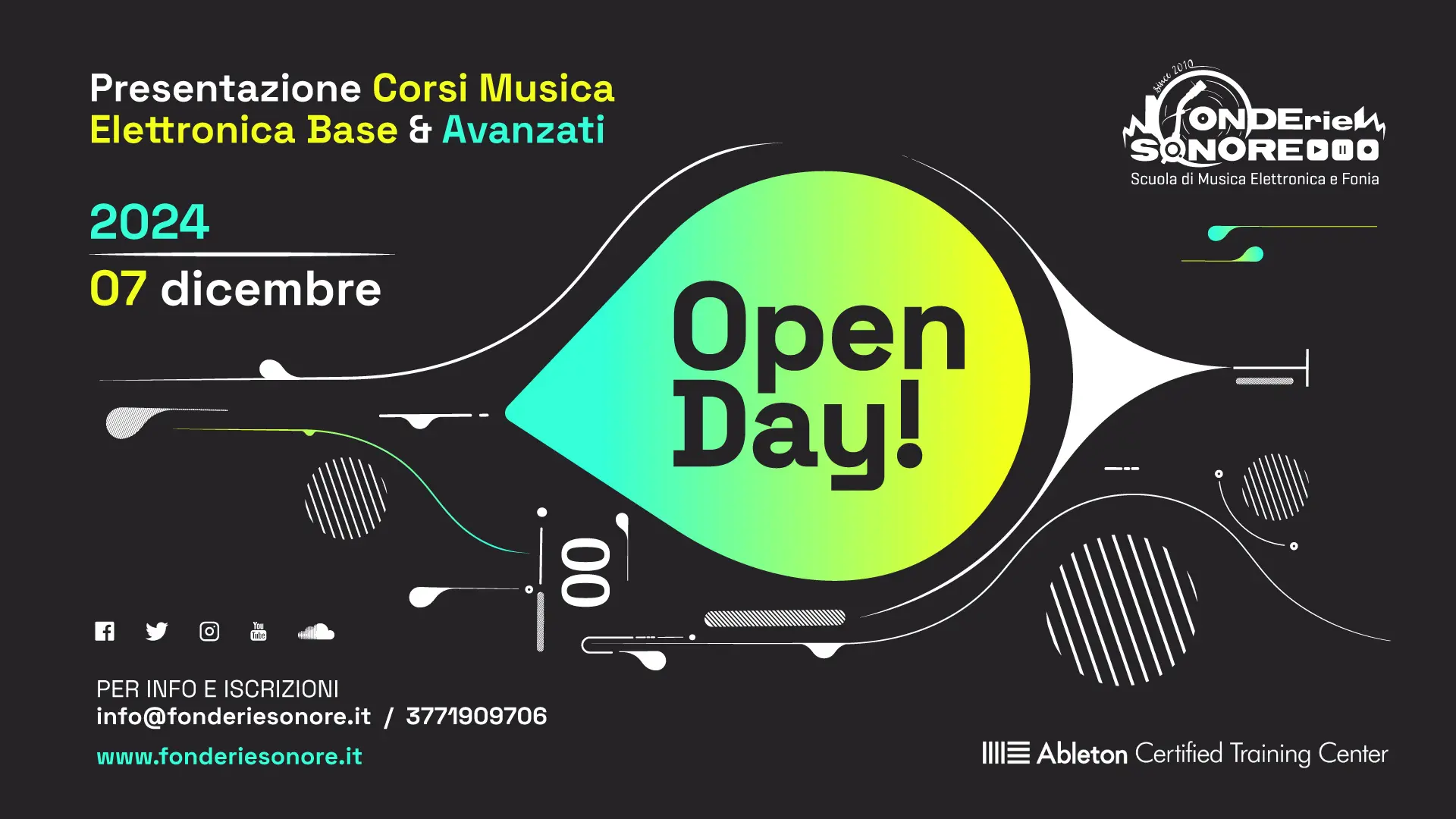 Open Day Dicembre - Presentazione Corsi Musica Elettronica Base e Avanzati